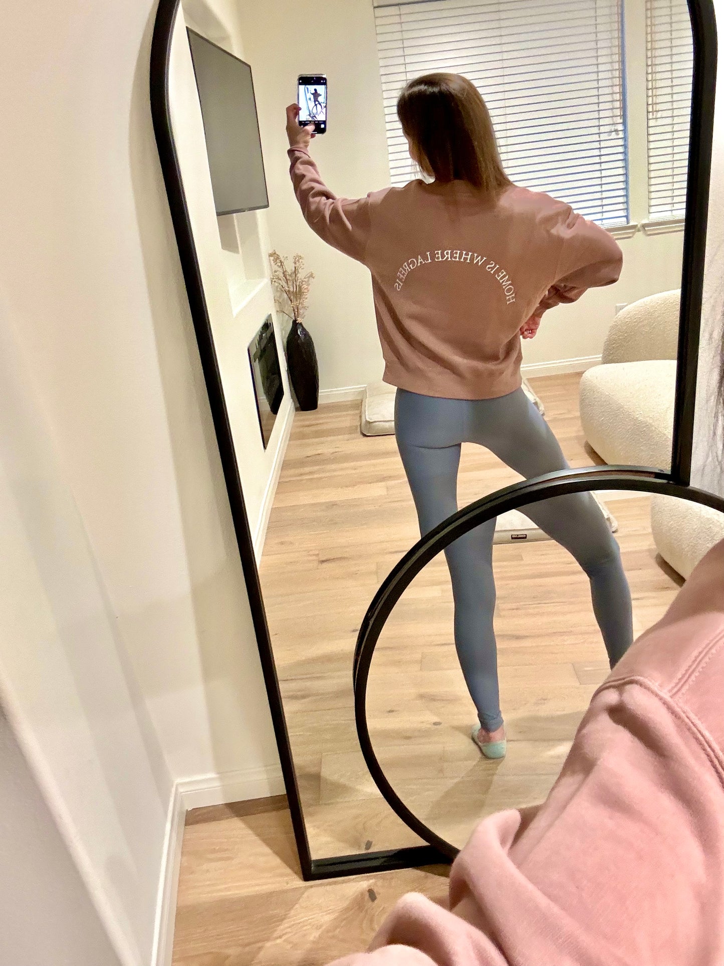 Home is Where Lagree Is Sweatshirt - Dusty Rose